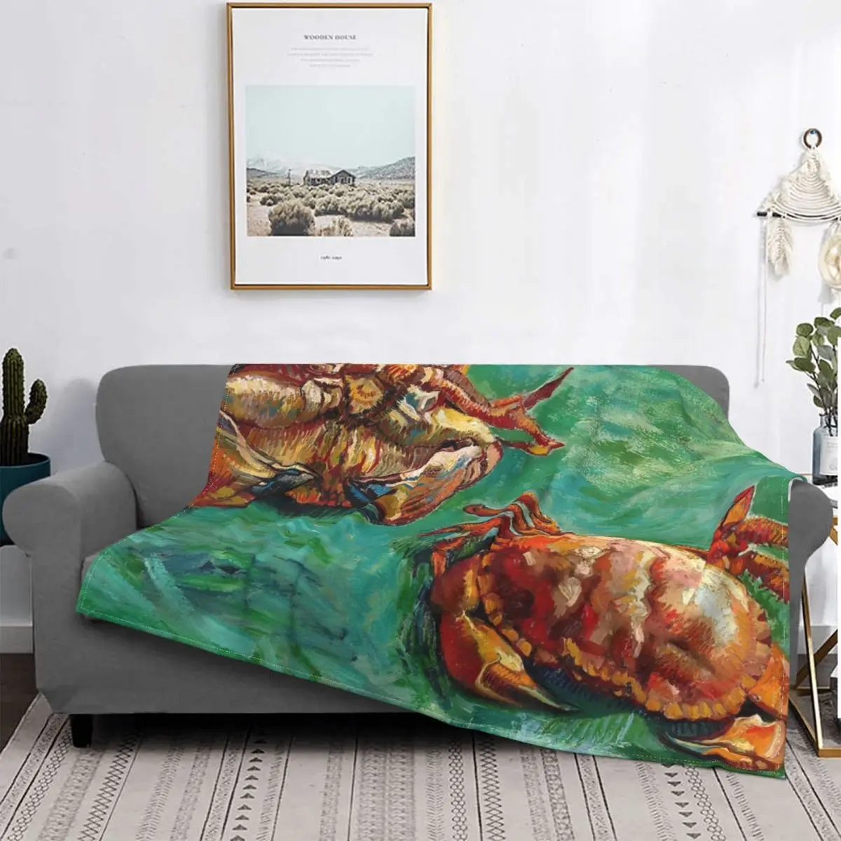 

Винсент Ван Гог-одеяло из двух крабов покрывало на кровать клетчатый ковер покрывала пляжное одеяло постельные принадлежности и покрывала
