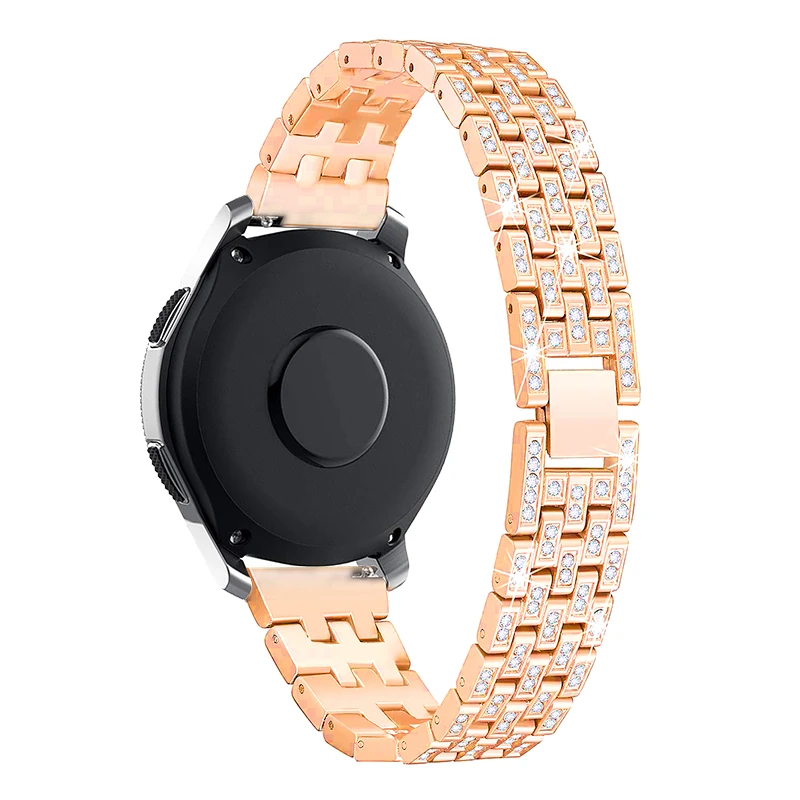 

5 Colors 22mm Women Diamond Bracelet for Samsung Galaxy Watch 3 45mm Band 46mm Metal Strap for Garmin Vivoactive 4 Link Belt