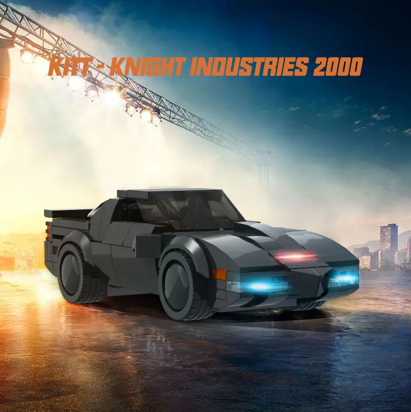 

MOC KITT-Knight Movie Rider (+KARR) Super Cool Racing Vehicle Model Building Blocks Bricks Children's Assemble Boy Toys 208pcs