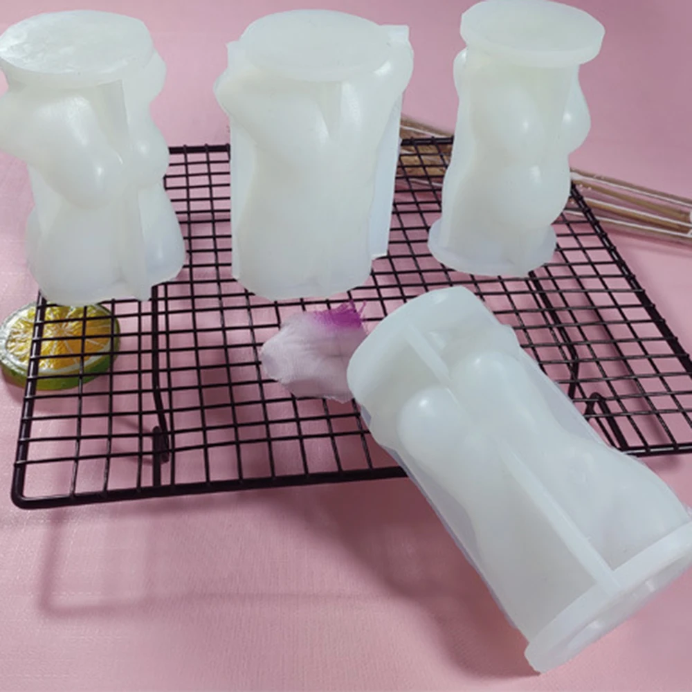 DIY лампы в форме свечи прессформы 3D человеческого тела силиконовые формы для