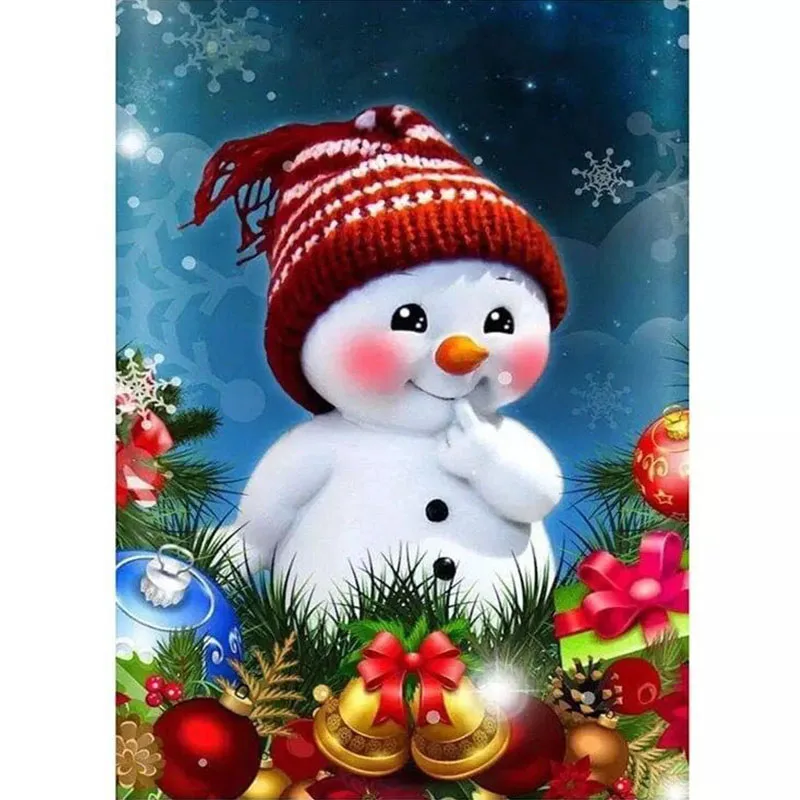 

SenyuArt 5D DIY Diamond Painting Cartoon Snowman Diamond Embroidery Full Round Drill Cross Stitch Mosaic Crafts Wall Home Decor