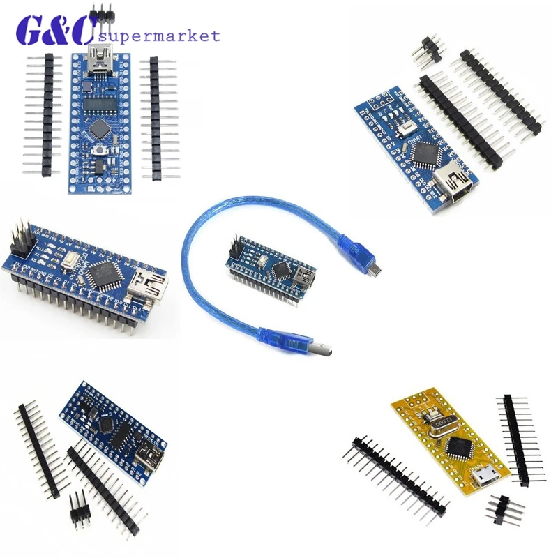 Nano V3.0 ATmega168/328 P CH340G/5 В 16 м микроконтроллер для Arduino ATF с Загрузчиком совместимый diy