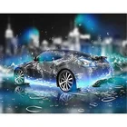 Алмазная живопись, 5D алмазная вышивка сделай сам, квадратнаякруглая Алмазная мозаика, вышивка крестиком, украшение для дома, звезда, машина