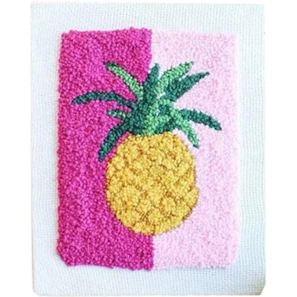 

Picture Butterfly Latch Hook Rug Kits DIY Needlework Unfinished Pineapple Crocheting Rug Yarn Cushion Mat Embroidery Carpet Rug