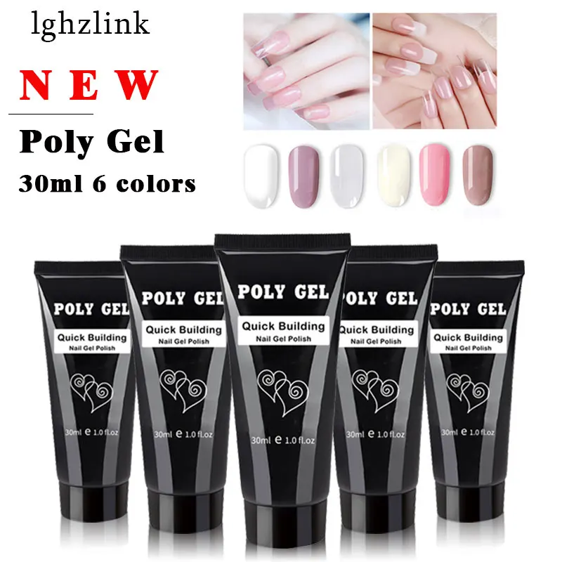 Beateal Poly gel Finger Extension Crystal Jelly Gel Nail Art Camouflage Hard Acrylic Builder Pink Transparent Poligel | Красота и