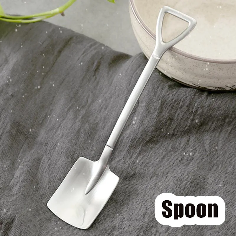 Металлическая лопата из нержавеющей стали цельная форма Ретро Милая квадратная