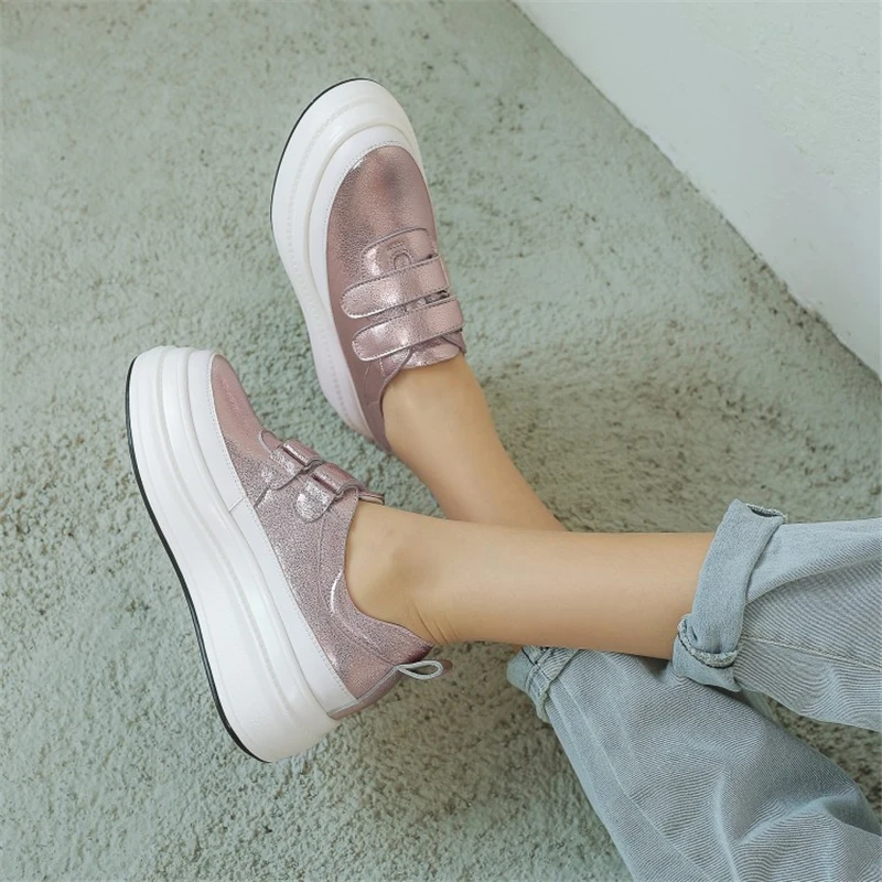 Осенняя женская обувь из овечьей кожи лаконичные однотонные весенние женские