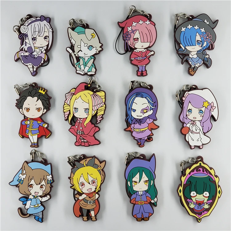 Резиновый брелок Rezero Relife Эмилия Рем рам Феликс Нацуки Subaru Беатрис войлок аниме