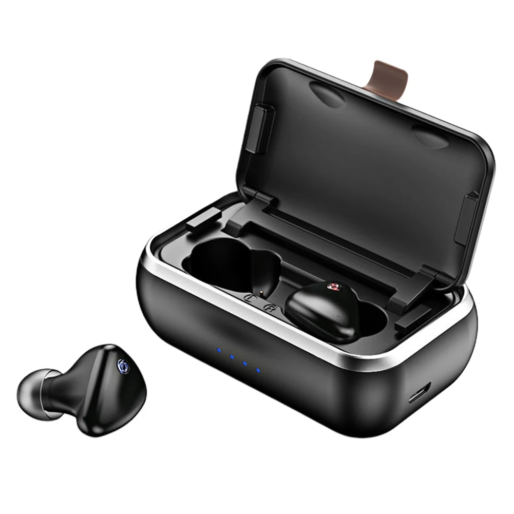 HD 3D стерео портативный внешний аккумулятор беспроводная Bluetooth гарнитура игровая с Charing чехол TWS 5,0 Спорт шумоподавление водонепроницаемый