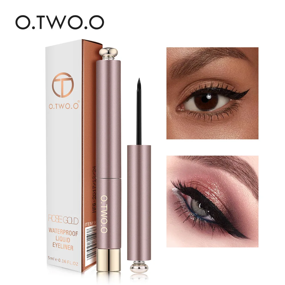 

O.TWO.O Rose Gold Waterproof Eyeliner Quick-drying, sweat-resistant, non-staining eyeliner sweatproof thick thin black eyeliner