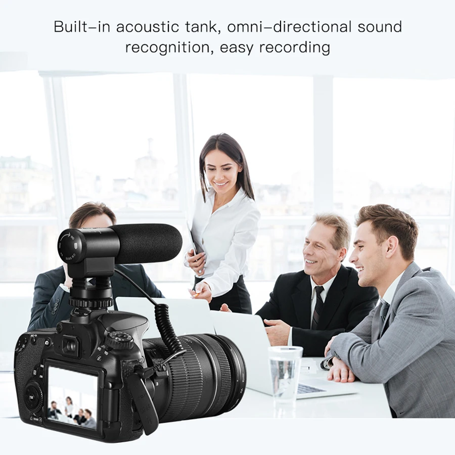 

MAMEN MIC-03 Camera Microphone 3.5mm MIC Plug Condenser Recording Microfone For Nikon Canon Sony DSLR DV Vlog Microphone