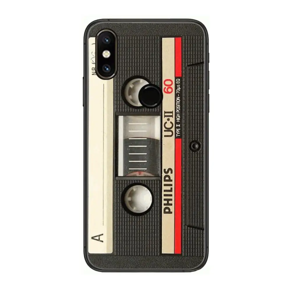 

Popular music cassette Phone Case For xiaomi M2 C3 X3 F2 Lite NFC 6 5 x Poco k30 Pro Anime Black Cover Silicone Back Pretty