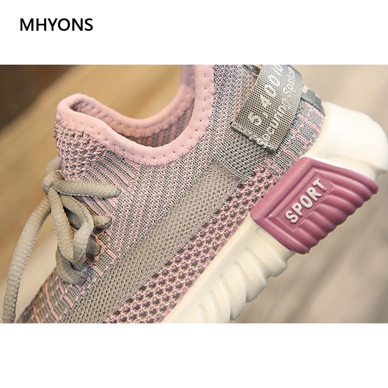 Детские сетчатые дышащие детские кроссовки MHYONS повседневная спортивная обувь