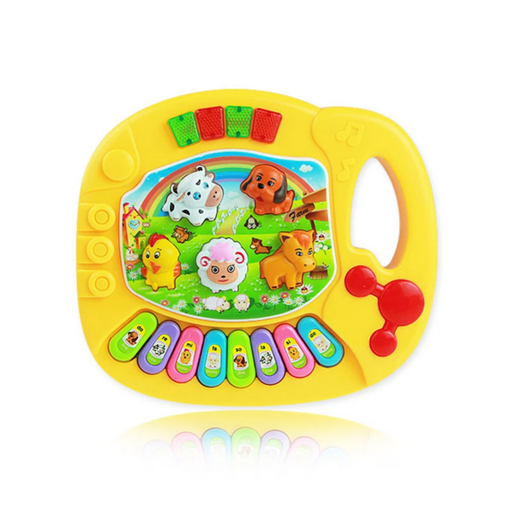 

Kids Animal Sound Musical Toy Piano, Farm Animal Sound Keyboard, 2 Kinds of Musical Instruments