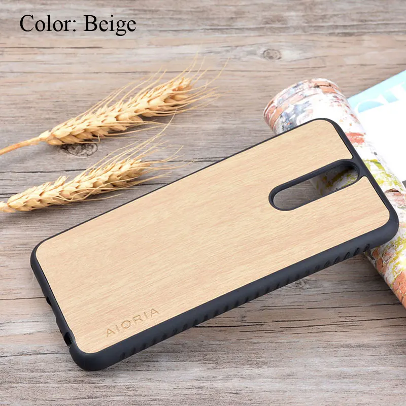 Beige Чехол с деревянным дизайном для huawei mate 10 pro, Мягкий ТПУ силиконовый чехол rial& wood из искусственной кожи, чехлы для huawei mate 10 Lite - Цвет: Beige