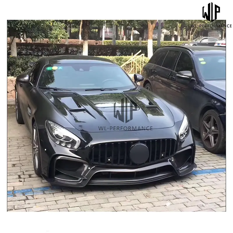 Высокое качество карбоновое волокно/FRP upainted GT GTS AMG передний бампер для автомобильного стайлинга для Mercedes-Benz GT GTS AMG комплект кузова автомобиля