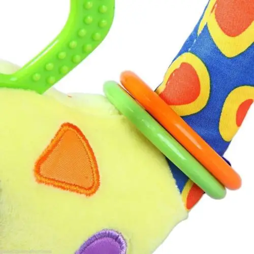 

Pudcoco Newborn Baby Soft Giraffe Lovely cute Animal Handbells Rattles Plush Pram Bed Bells Soft Teether Hanging Toy Handbell