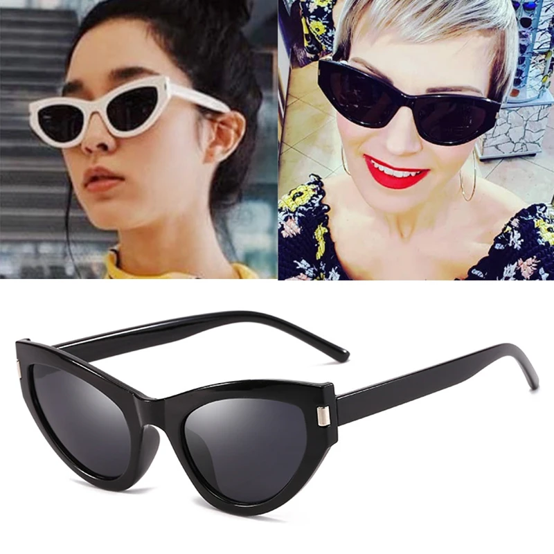 Женские солнцезащитные очки Кошачий глаз винтажные треугольные в стиле Ретро |