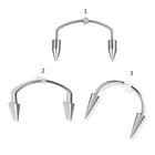 Улыбающийся пирсинг для ногтей из хирургической стали Dracula, пирсинг для губ, ногтей, пирсинг для ногтей с-образным шипом, кольца для губ, украшение для зубов вампира