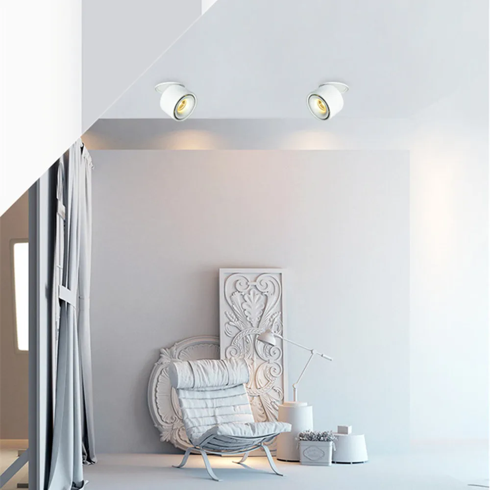 Встраиваемый светодиодный потолочный светильник лампа с поворотом на 360