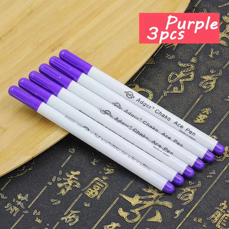 3 pcs Purple 3 шт. стирающиеся ручки для воды 7 цветов Швейные аксессуары маркер фломастеры рукоделие инструменты для дома крестиком - Цвет: 3 pcs Purple