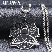 stainless steel dragon celtic chain necklaces womenmen black silver color necklaces jewelry chaine acier inoxydable n23657s02