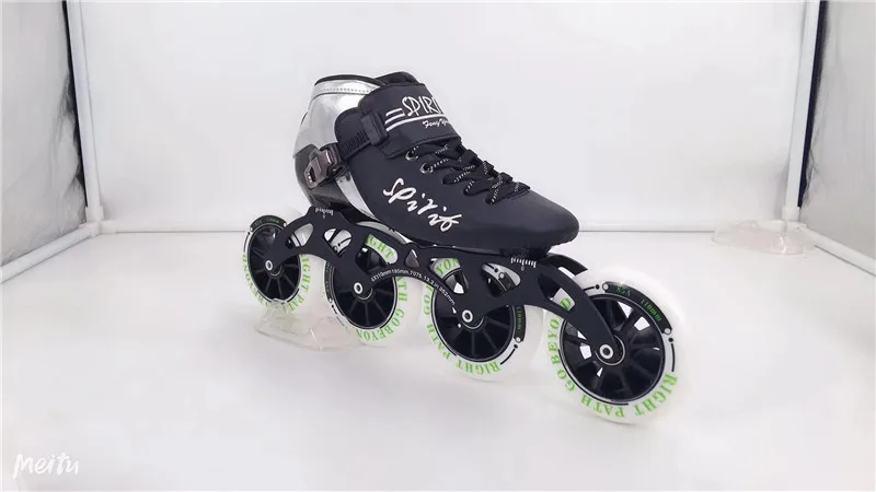 Углеродное волокно встроенные скоростные коньки Patines 3 4 колеса профессиональная гоночная обувь для марафона асфальта наземного дорожного катания 85A30-45