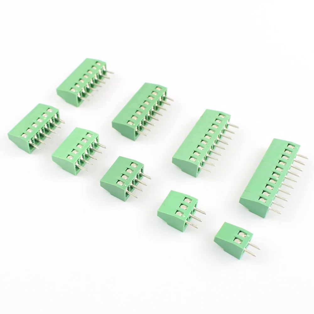 5 шт. 2 54 мм 0 1 "шаг 2P 3P 4P 5P 6P 7P 8P 9P 10 P PCB винтовая Клеммная колодка соединитель