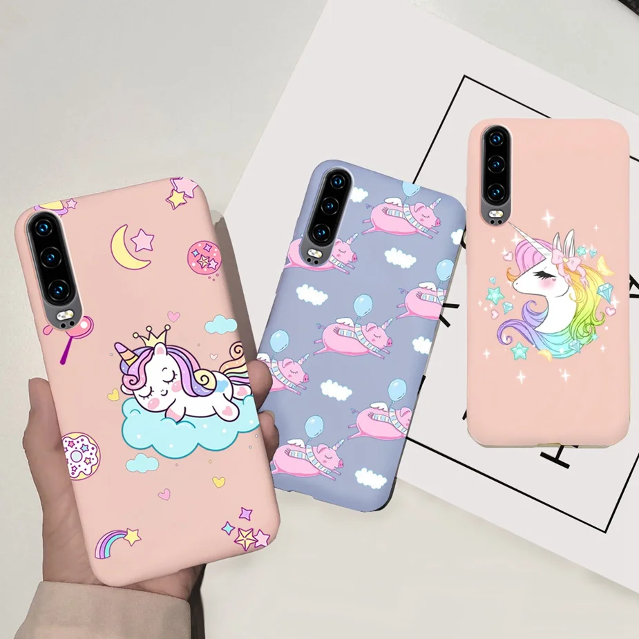 Чехол для Huawei P30 мягкая задняя крышка с милым мультяшным принтом Lite Pro P30Lite P30Pro P 30