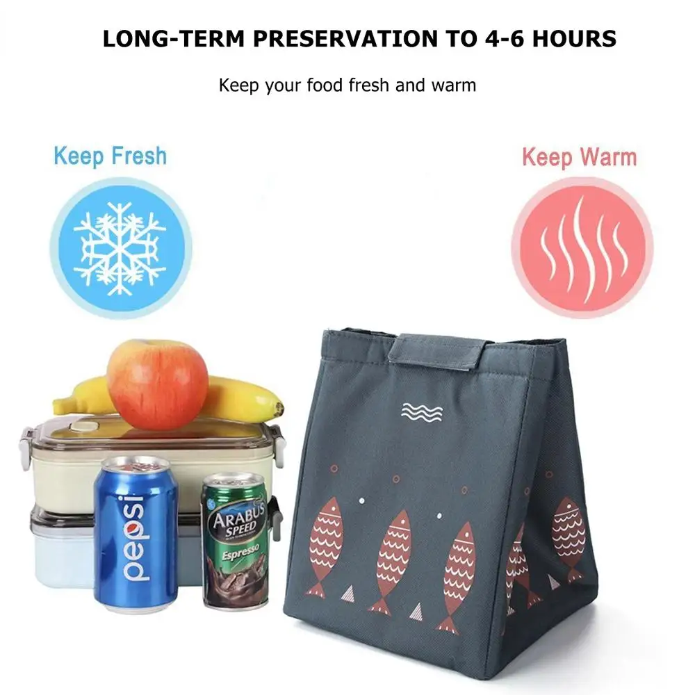 Сумка для ланча PULISI переносной холодильник с изоляцией школьный дорожный