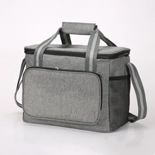 Portable Picnic Bag Thermal Insulated Lunch Box Tote Cooler Handbag Waterproof Backpack Bento Pouch School Food Storage Bags
