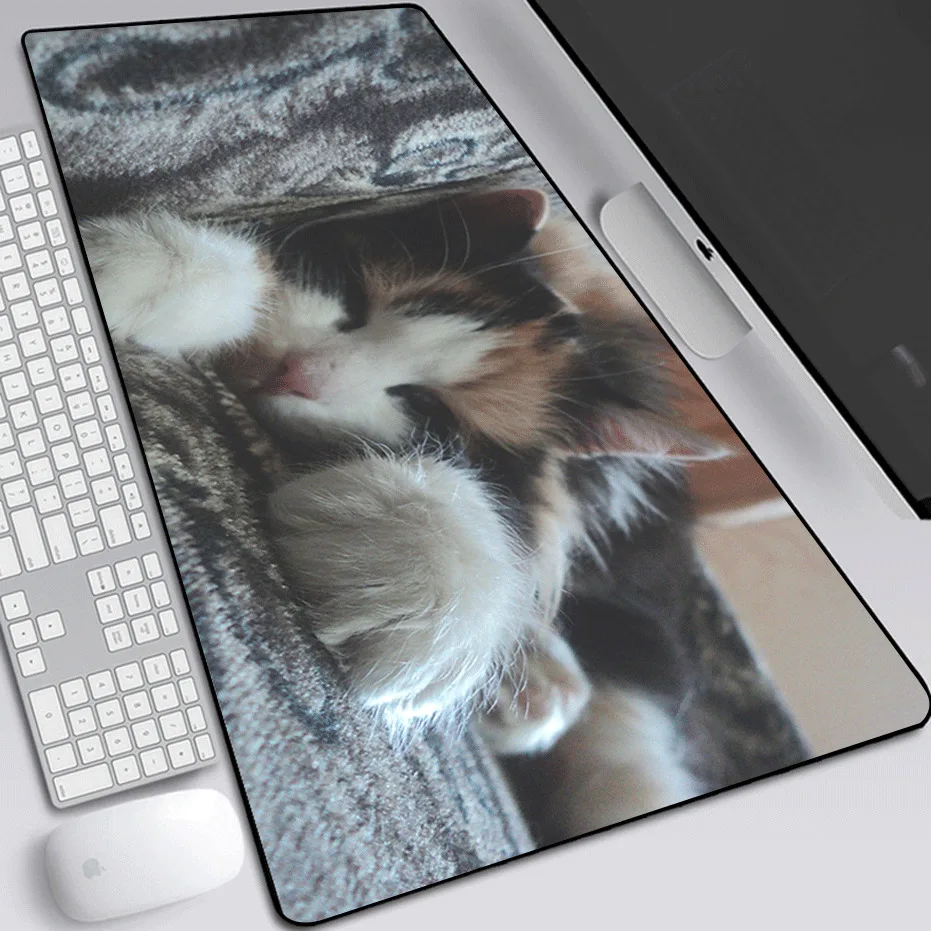 cute cat cartoon gaming mouse pad large gaming mouse pad laptop non slip mouse pad quality mouse pad office decoration desk mat free global shipping