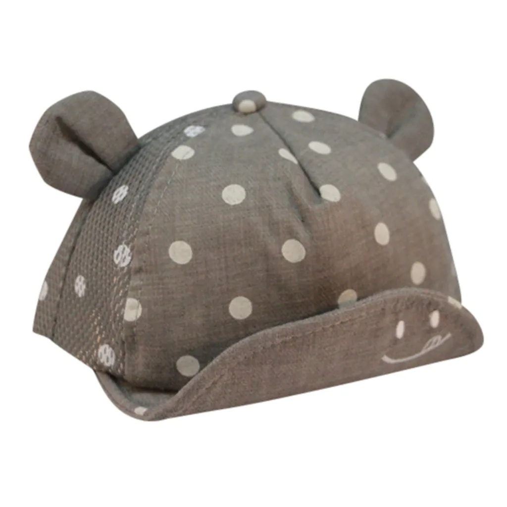 Детские шапки от солнца шапка для малыша Милая Детская кепка в горошек Кепка