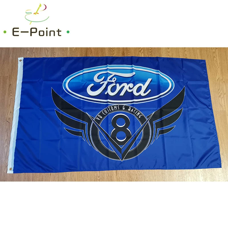 

Ford V8 Customs & Racing Car Flag 2ft*3ft (60*90cm) 3ft*5ft (90*150cm) Size Christmas Decorations for Home Flag Banner Gifts
