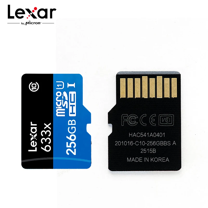 Lexar Micro SD карта 128 ГБ 633x256 Гб памяти 512 Высокая скорость до макс. 95 м/с 64 класс 10 TF 32