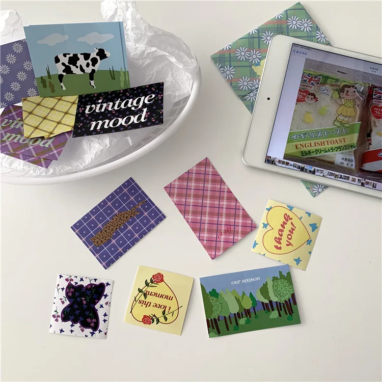 Набор креативных наклеек в розовую сетку Ins 24 листа Уплотнительная наклейка на