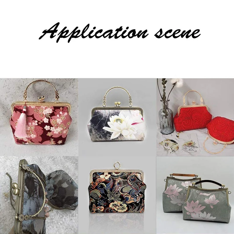 

5 Color 7.9 inch/20cm Metal Frame Purse Bag Metal Frame Kiss Clasp Lock For Purse Making DIY Craft Squared Design Bag Clutch Coi