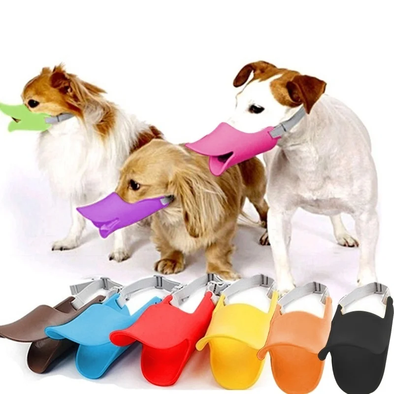 Намордник силиконовый милый клюв утки маска музлы против лая и укуса анти