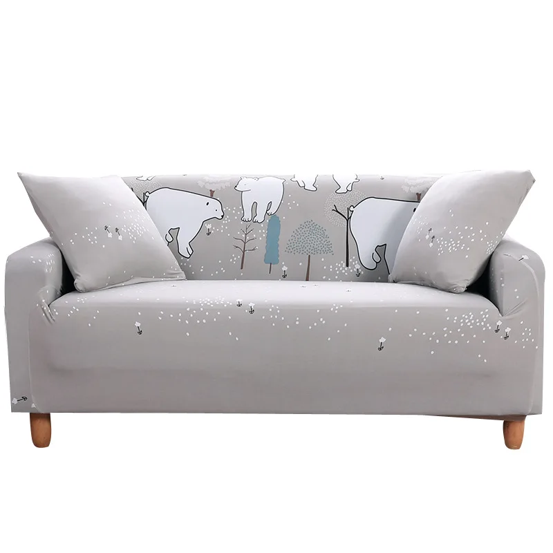 Защитные чехлы с рисунком сердца эластичные для диванов мебели принтом