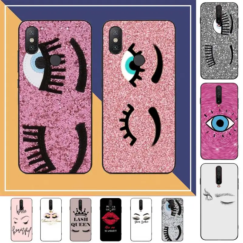 

Eyelash Makeup Lip Phone Case for Redmi Note 4 5 6 8 9 pro Max 4X 5A 9S cover