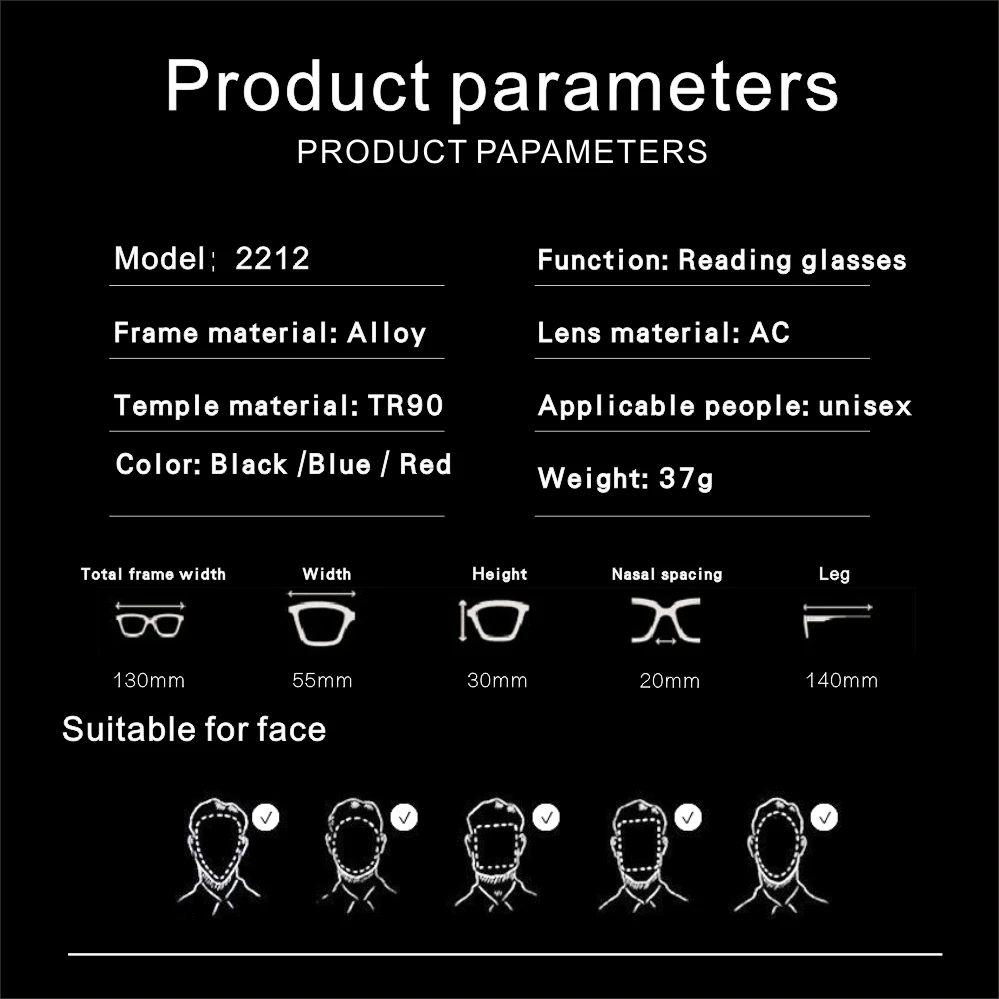 Очки для чтения Rolipop TR90 унисекс небьющиеся Полуободковые очки с диоптриями из