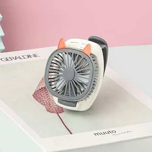 

Upgrade Version Usb Rechargeable Fan With Comfortable Wrist Strap Portable Mini Fan Watch Built In Colorful Led Change Light