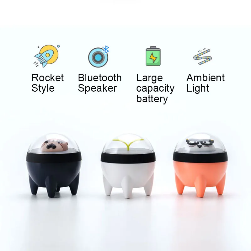 Mini Multifunction LED Night Light with Bluetooth Speaker Cartoon Style Hanging Desk Lamp Ambient Fashion Gift Hot | Освещение