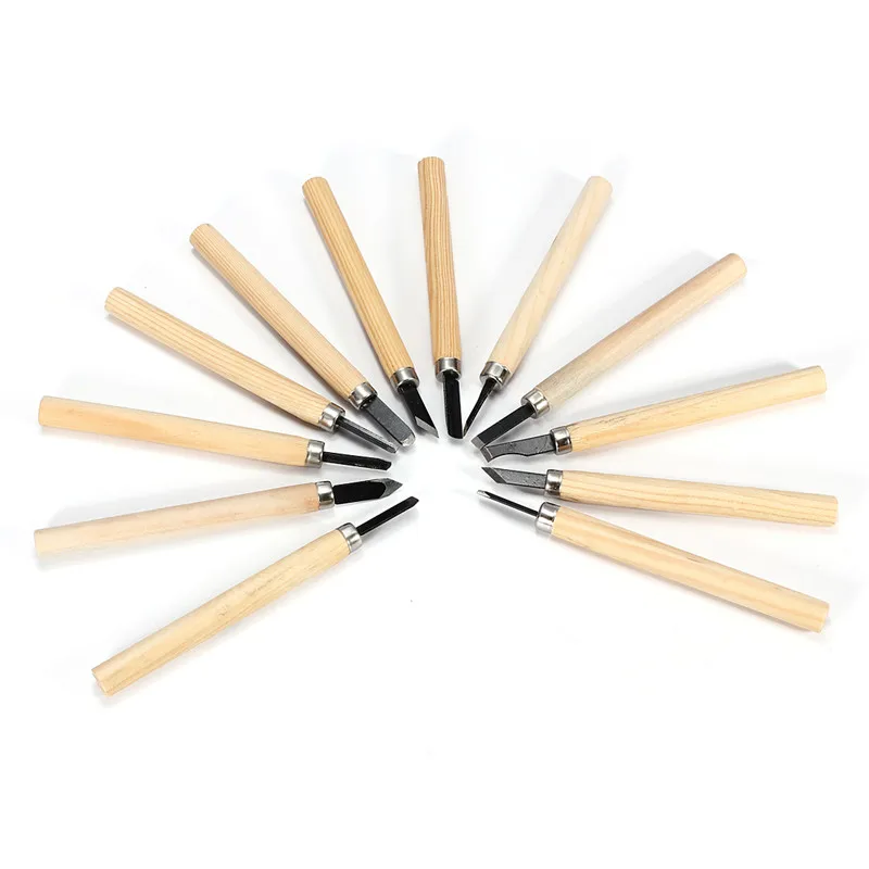 12pcs/set Wood Lathe Handle Carpenters Carving Chisels Kit DIY Hand Tools Set High Quality Dropshipping|tool ac|chisel sharpening tooltool gerber |