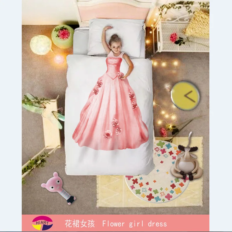 Комплект постельного белья с 3D принтом 4/3 шт. пододеяльник простыня наволочки