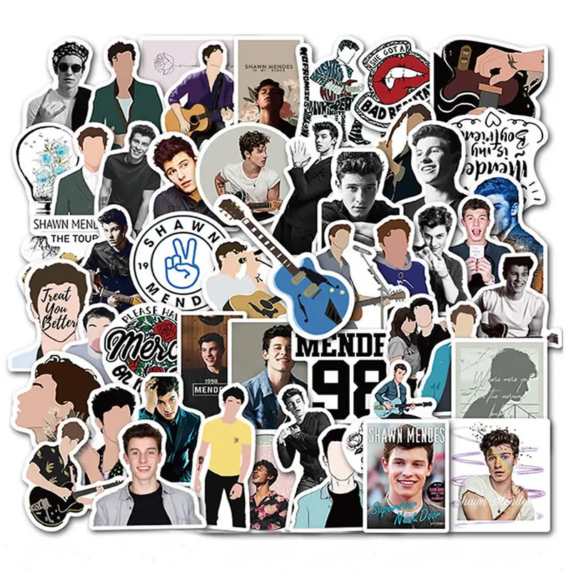 50 шт. певица Шон Мендеса водонепроницаемый ПВХ стикер для путешествий багаж