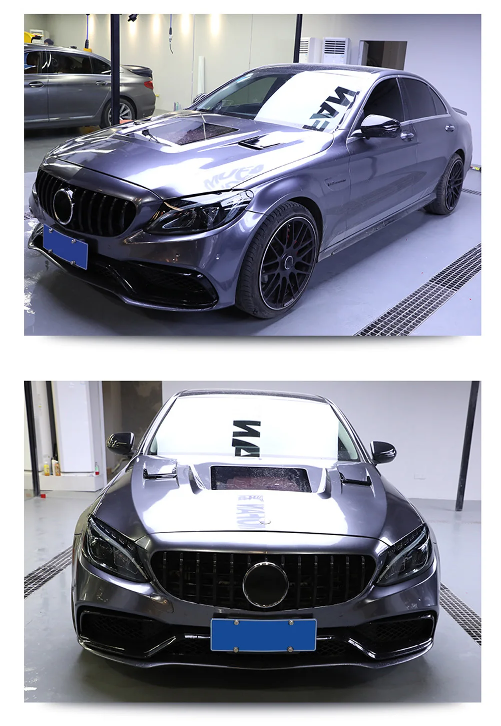 Newest For Mercedes Benz A C E GLC GLA CLA GLS GLE Class W177 W205 W213 Car Headlamps TPU Smoked Black Headlights Protector Film