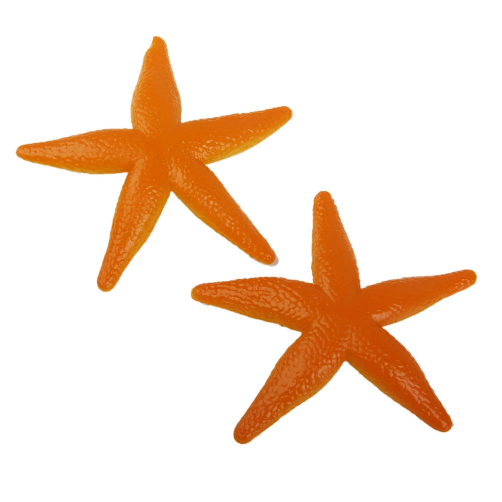 Lot 8 Plastic Starfish Tropical Luau Fish Tank Aquarium Ornament Party Favor | Игрушки и хобби