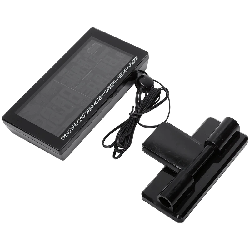 4 In 1 Digital Car Thermometer Hygrometer Dc 12V Lcd Vehicle Voltage Clock Weather Forecast Temperature Humidity Meter Ec60 | Автомобили и