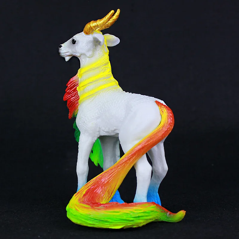 Красочная игрушка единорог моделирование мини модели с рисунками животных